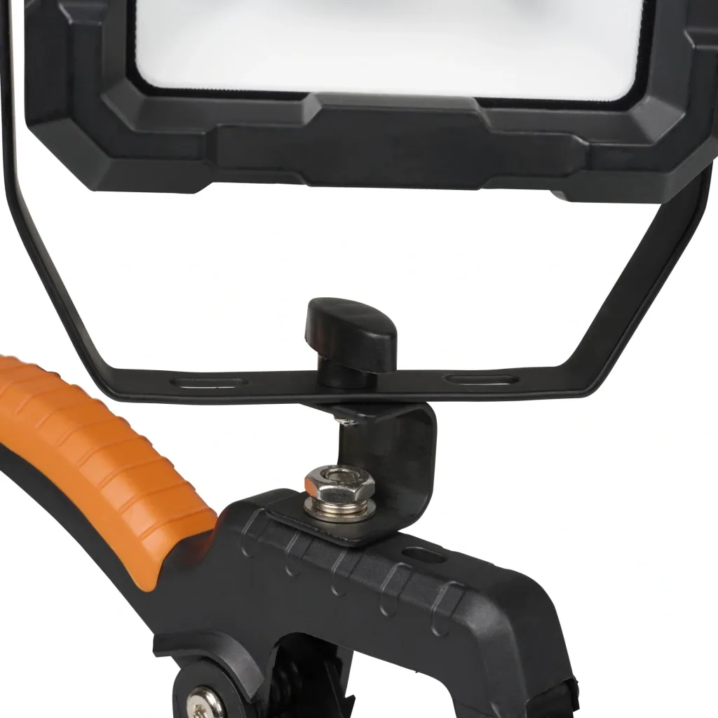LED work light with clamp and 360 degree rotation