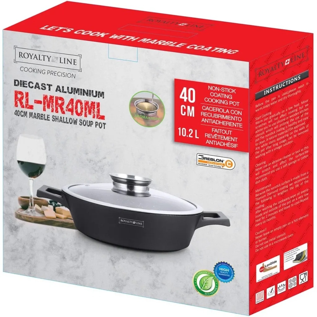 Low frying pan with glass lid and aroma diffuser - 40 cm