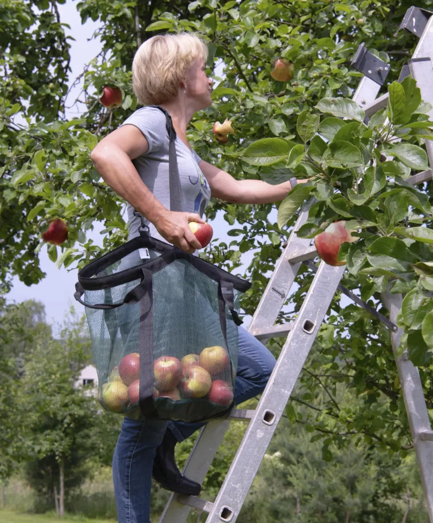 Harvest bag set with shoulder strap, 2-piece