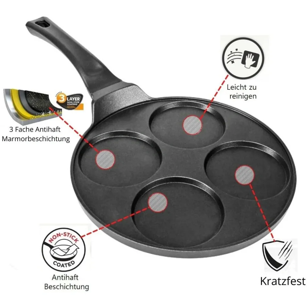 Pancake pan for 4 pancakes - 26cm