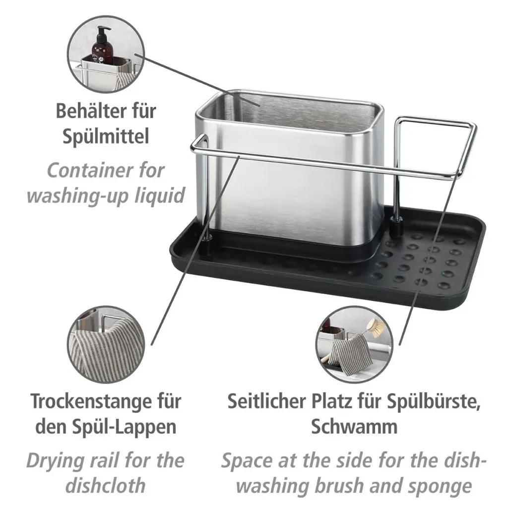 stainless steel sink organizer