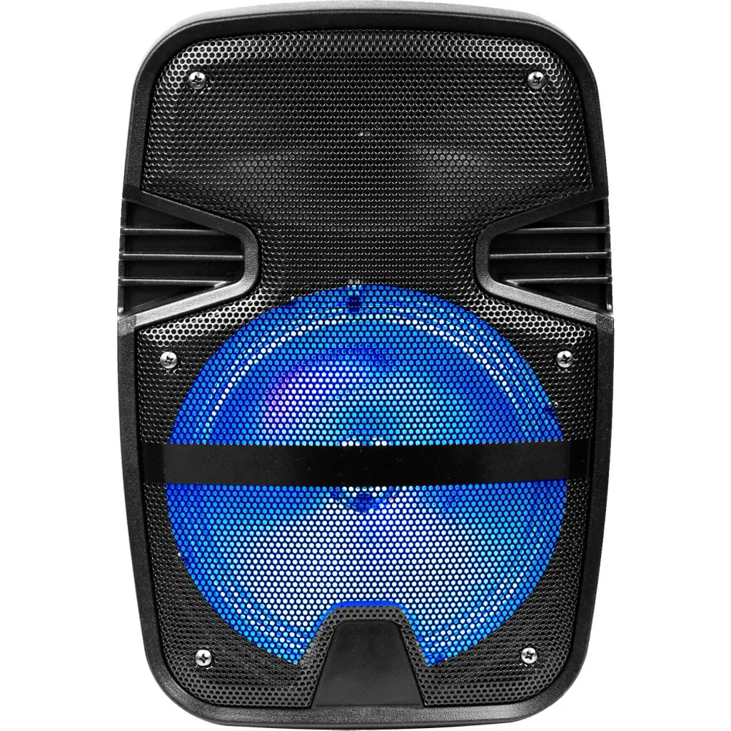 VT-6208 Portable battery-powered speaker with Bluetooth, wired microphone and LED light effect - RGB - 15W