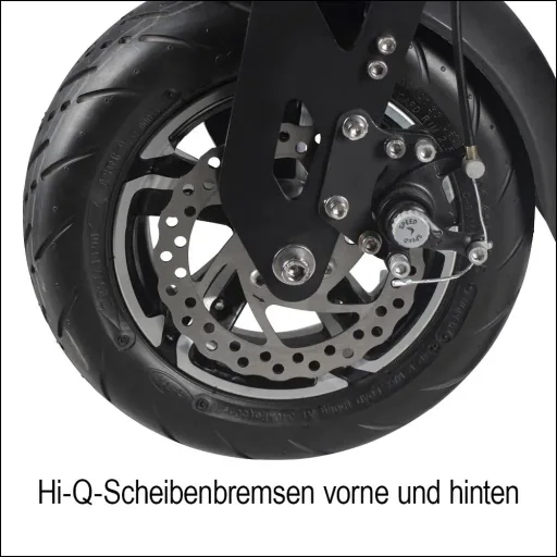 E-scooter "Camper" Safety 20 km/h including shopping basket, indicators and luggage case black