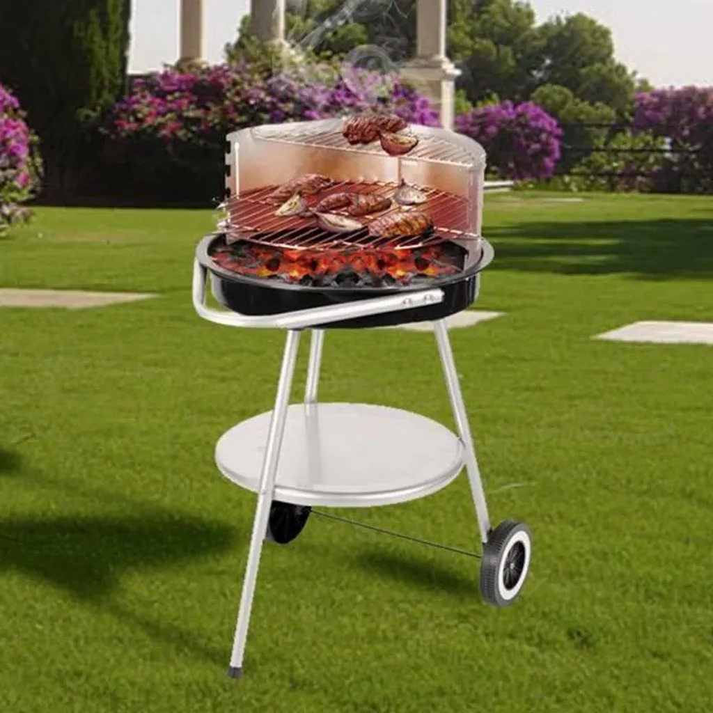 BBQ charcoal grill - Grill area Ø47 cm - Half open