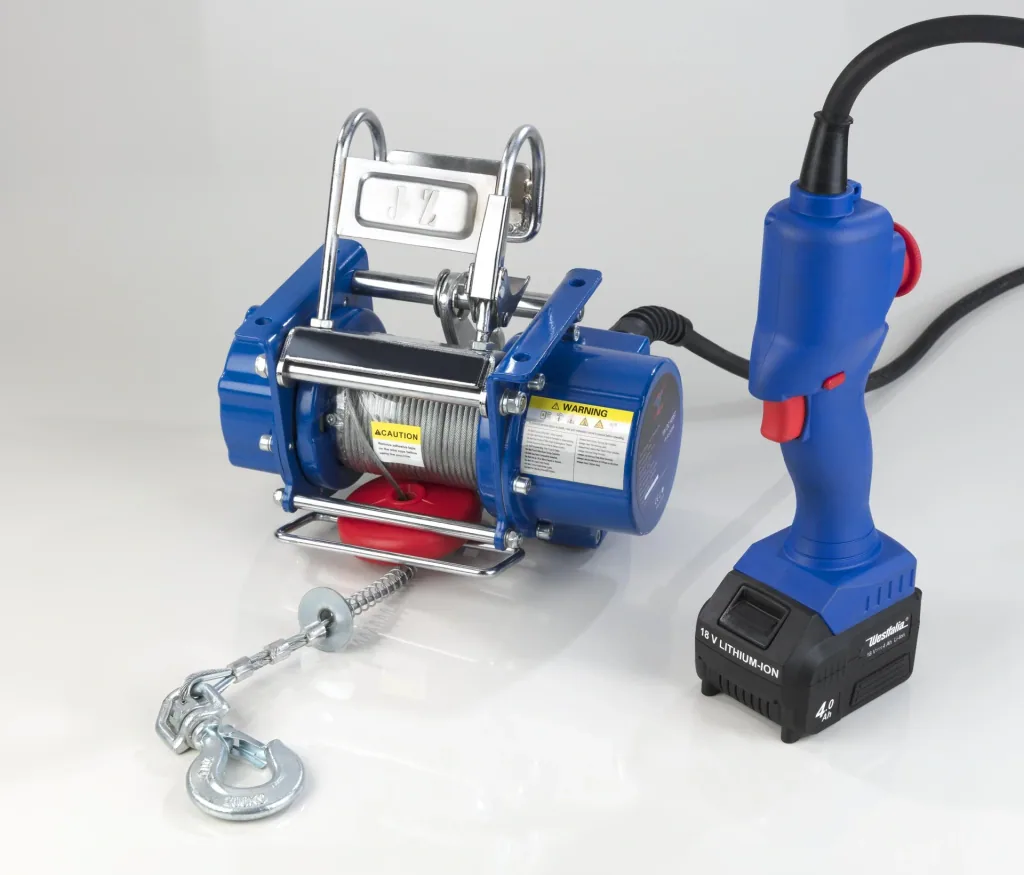 18V cable hoist WS18 including battery 4.0 Ah and charger