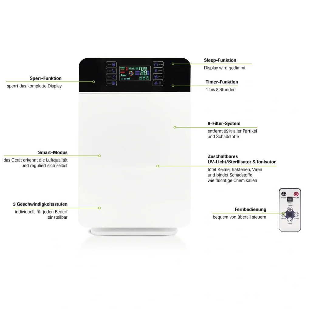 Air Purifier 6in1 air purifier for up to 30 m²