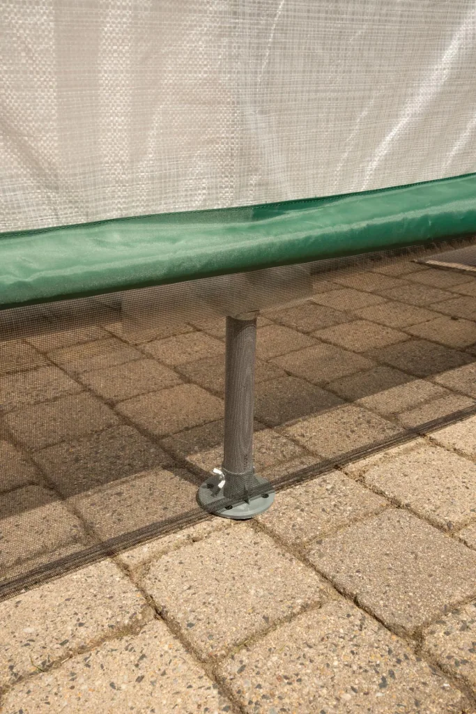Kas 4,32 m² Wit/Groen, 180×240 cm – Foliekas met oproldeur, weerbestendig