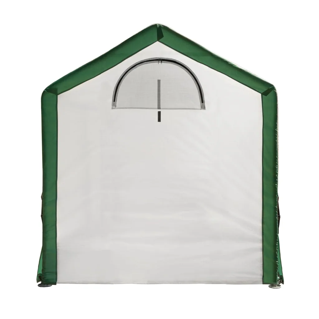 Kas 4,32 m² Wit/Groen, 180×240 cm – Foliekas met oproldeur, weerbestendig