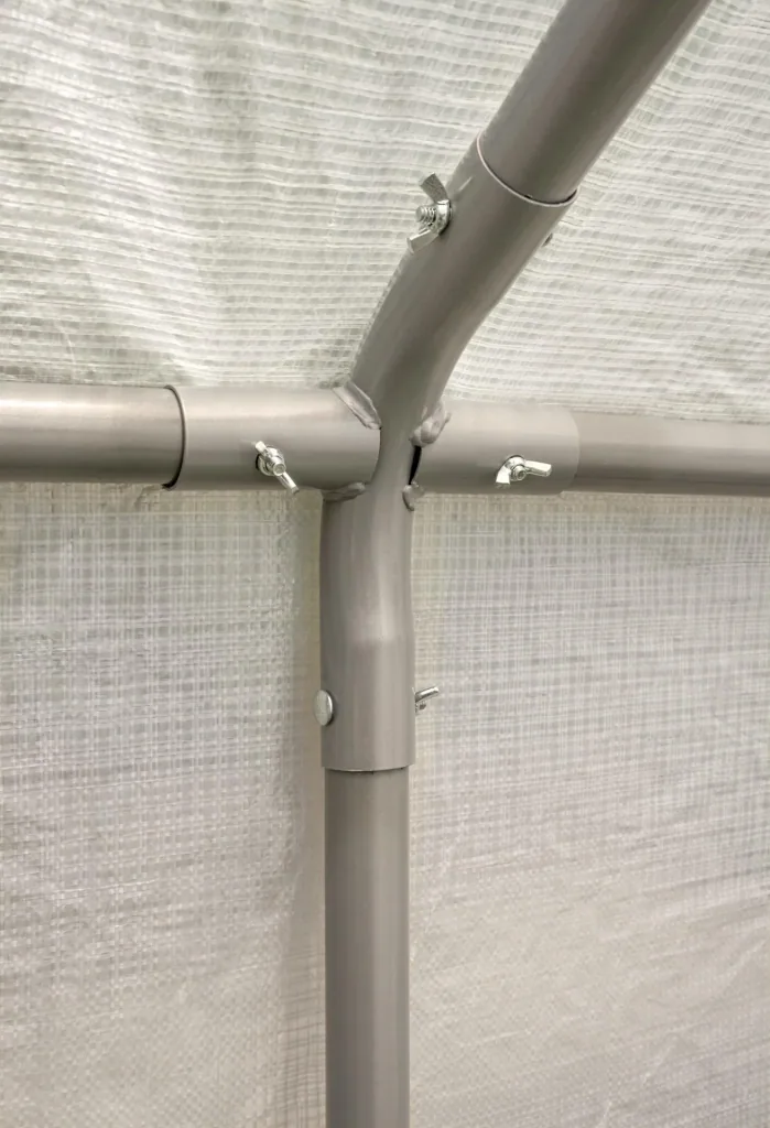 Kas 4,32 m² Wit/Groen, 180×240 cm – Foliekas met oproldeur, weerbestendig