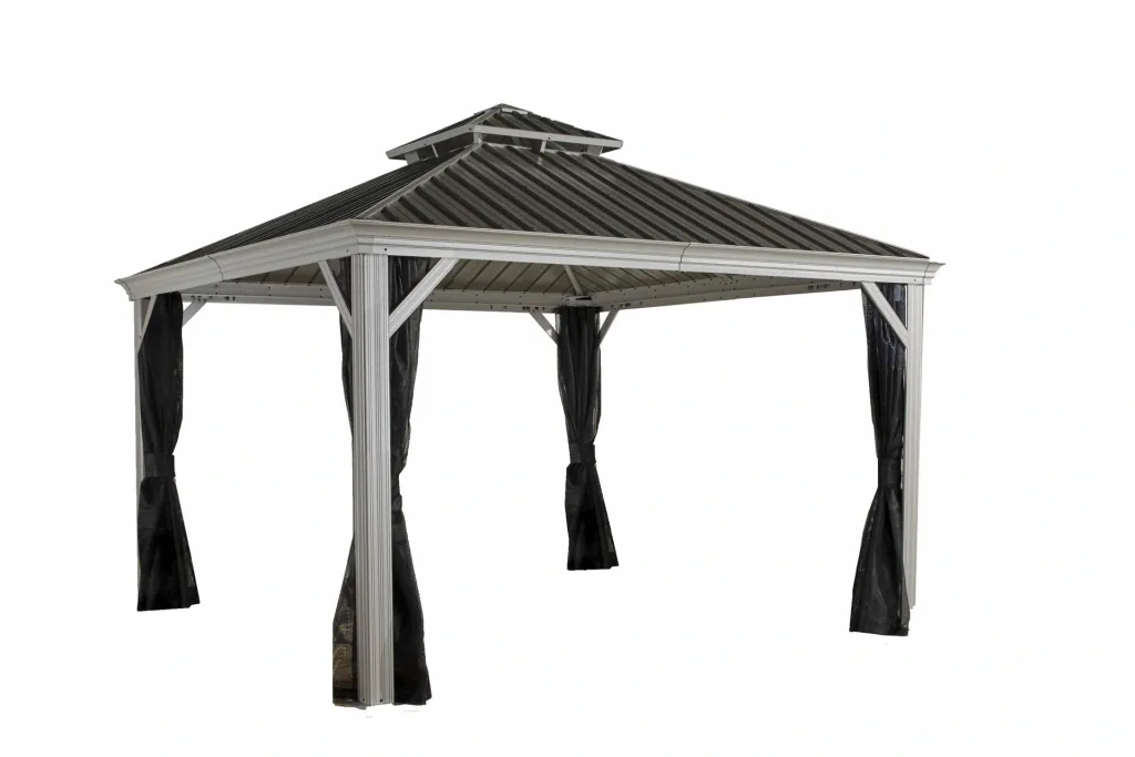 Sojag Aluminium Paviljoen Messina 12×16 ft Champagne - met HardTop