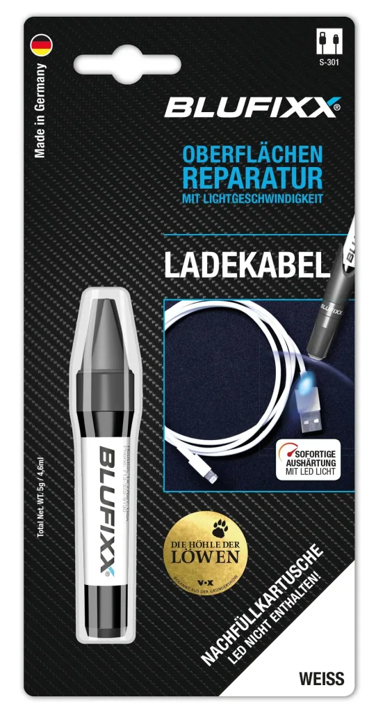 Replacement cartridge 5 g for repair pen CI cable, white