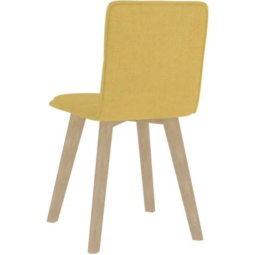 Dining room chairs 2 pieces fabric mustard yellow