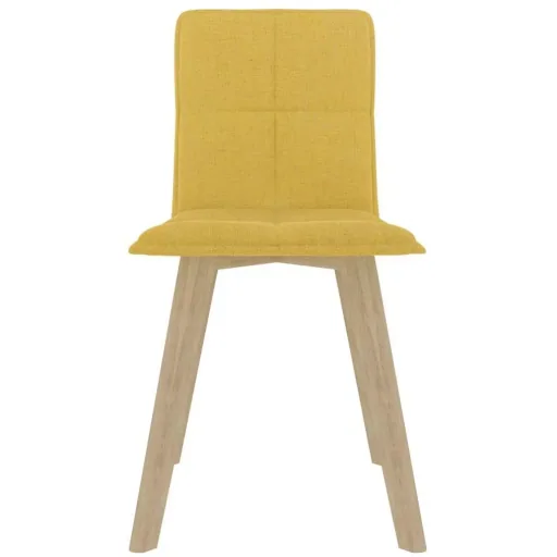 Dining room chairs 2 pieces fabric mustard yellow