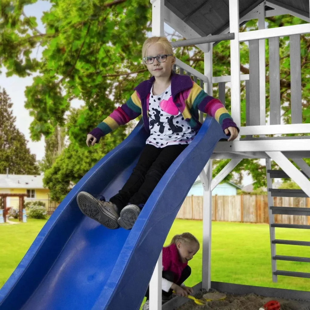 Beach Tower Play Tower - Blue Slide