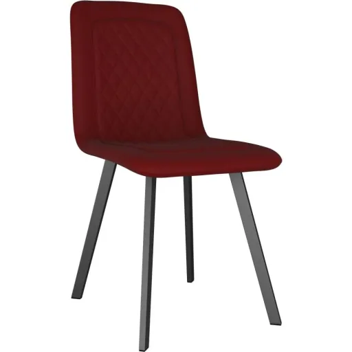 Dining room chairs 2 pieces velvet red