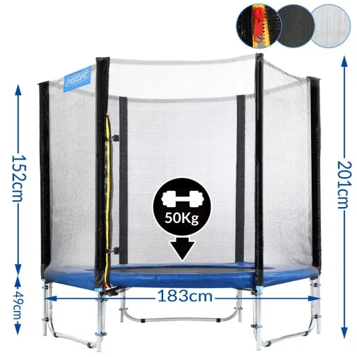 Trampoline Ø183 cm including safety net TÜV SÜD GS