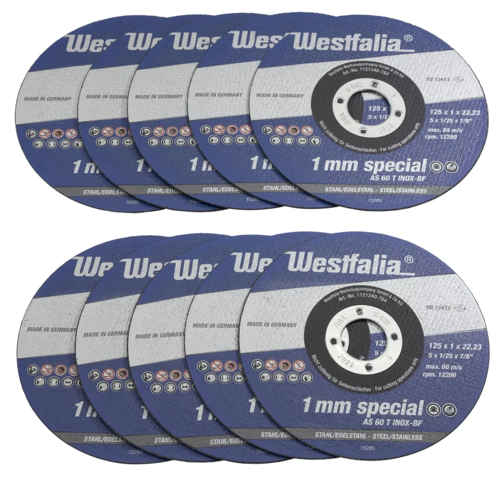 Cutting discs INOX 125 x 1.0 mm, 10 pieces in a can