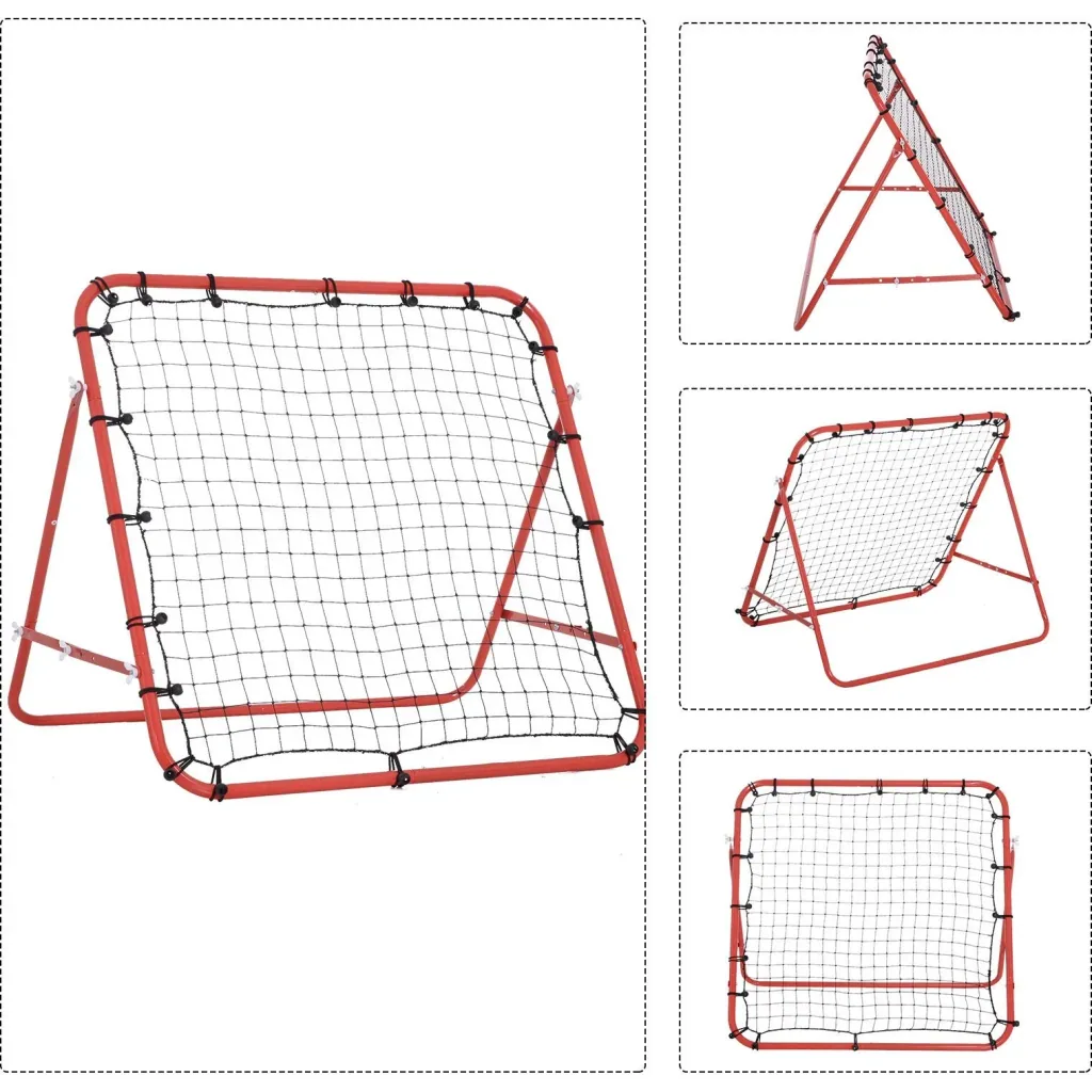 Soccer rebounder with adjustable angles