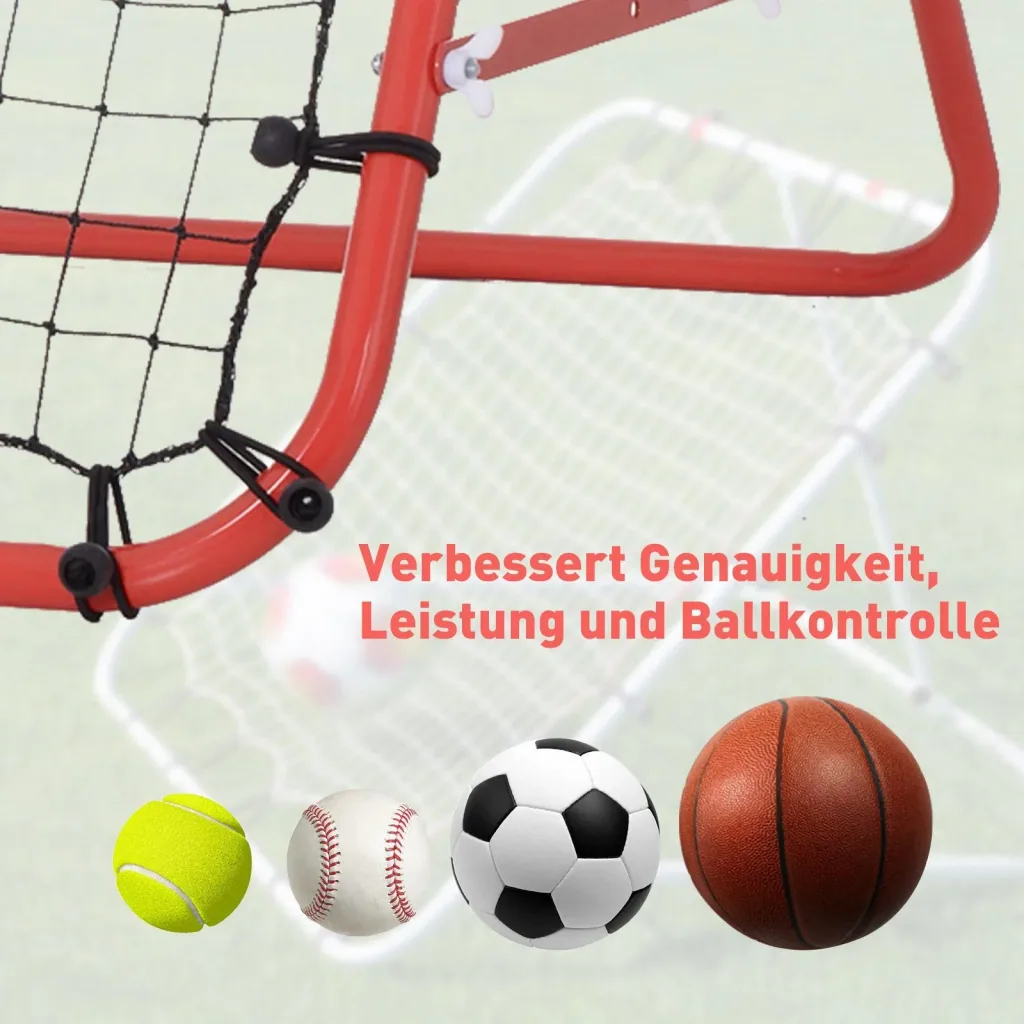 Soccer rebounder with adjustable angles