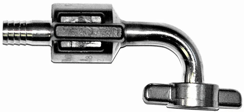 Biertap, Bierkraan - Gebogen, gemaakt van roestvrij staal, grootte: 7 mm