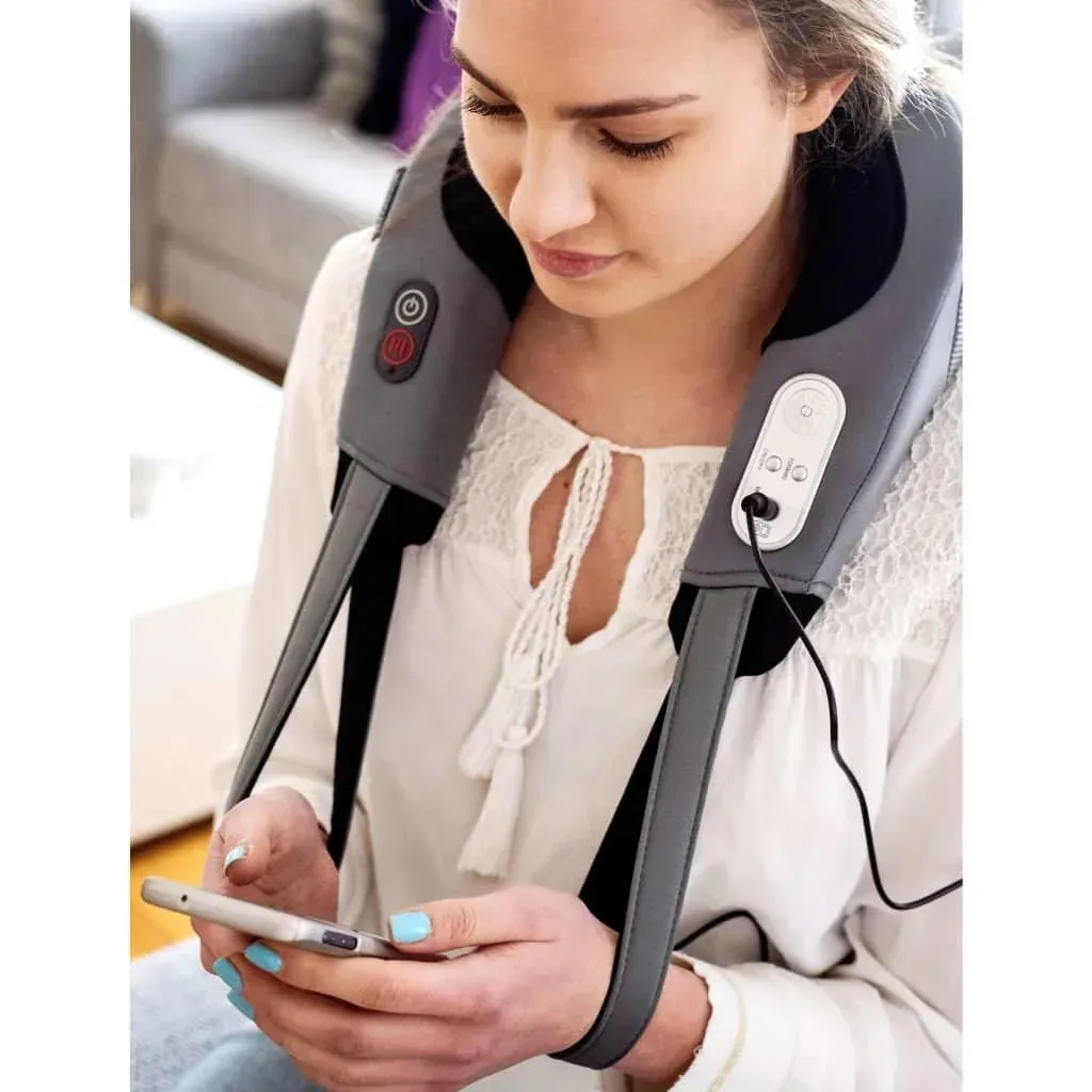 Neck massager with speakers NM A90 black and grey
