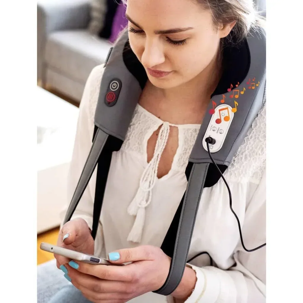 Neck massager with speakers NM A90 black and grey
