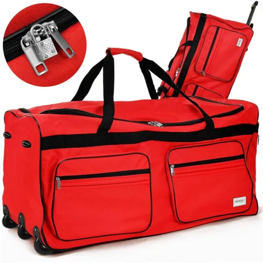 XXL travel bag with trolley function red 160 LITERS