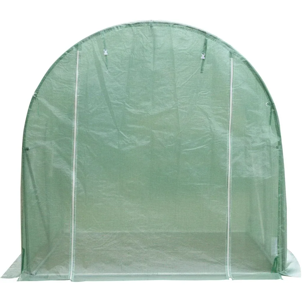 Plastic greenhouse with green window