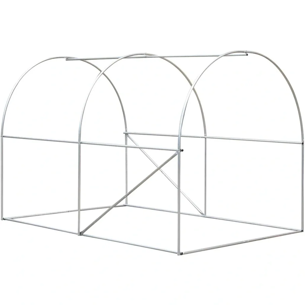 Plastic greenhouse with green window