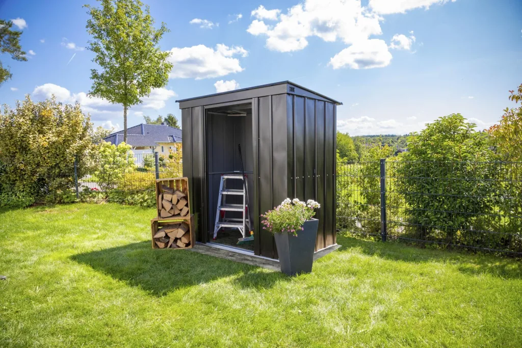 Metallgerätehaus 8x4 onyx schwarz