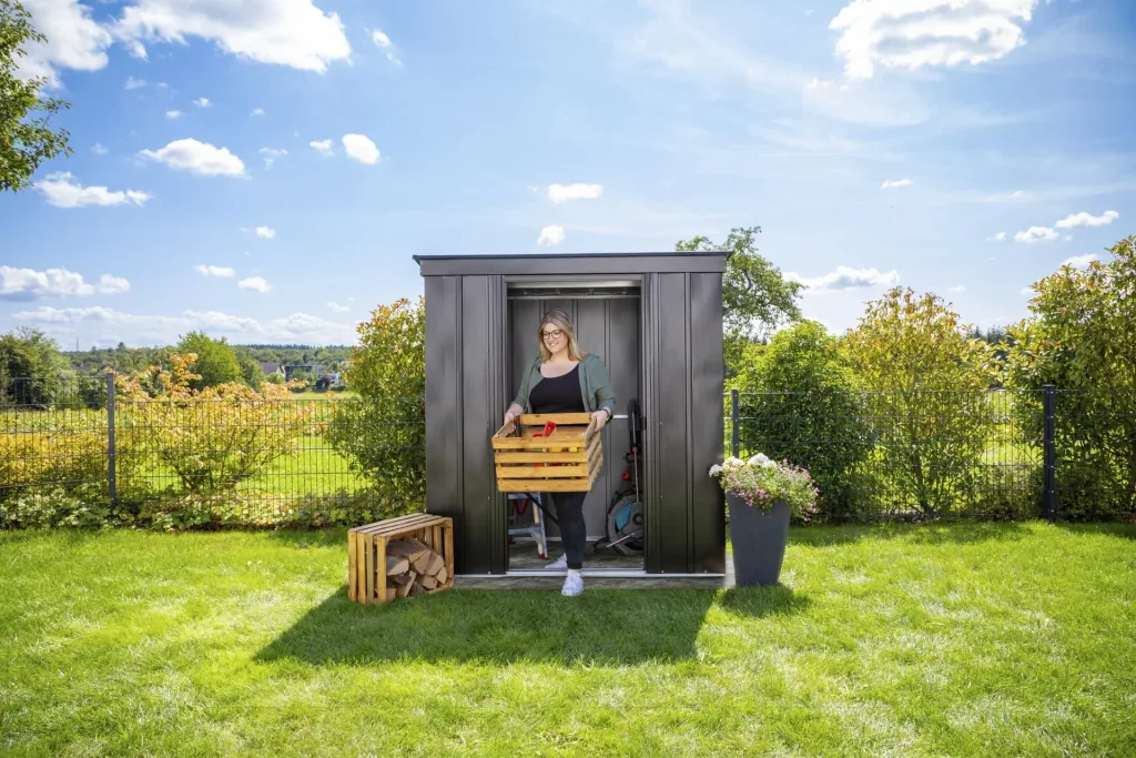 Metallgerätehaus 8x4 onyx schwarz