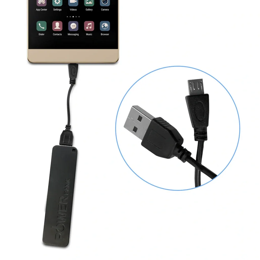 Power bank (external battery) with 2000 mAh