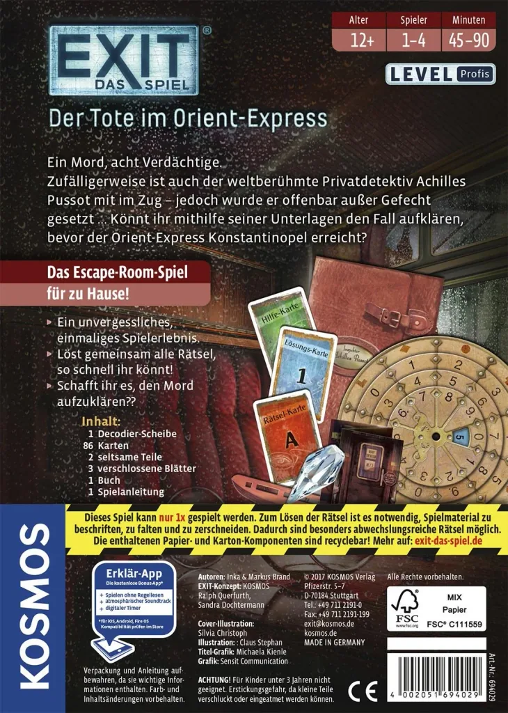 EXIT - The Game - The Dead Man on the Orient Express