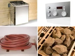 Technical package for sauna house series 533, 9.0 KW oven with connection cable and control unit