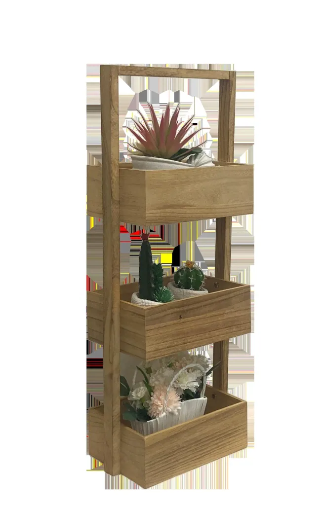 Flower shelf with 3 shelves