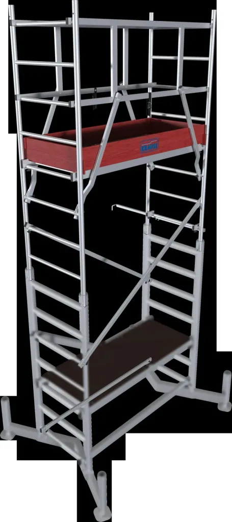 MONTO ClimTec basic scaffold and 1st extension, working height 5 m and 4 castors 150 mm