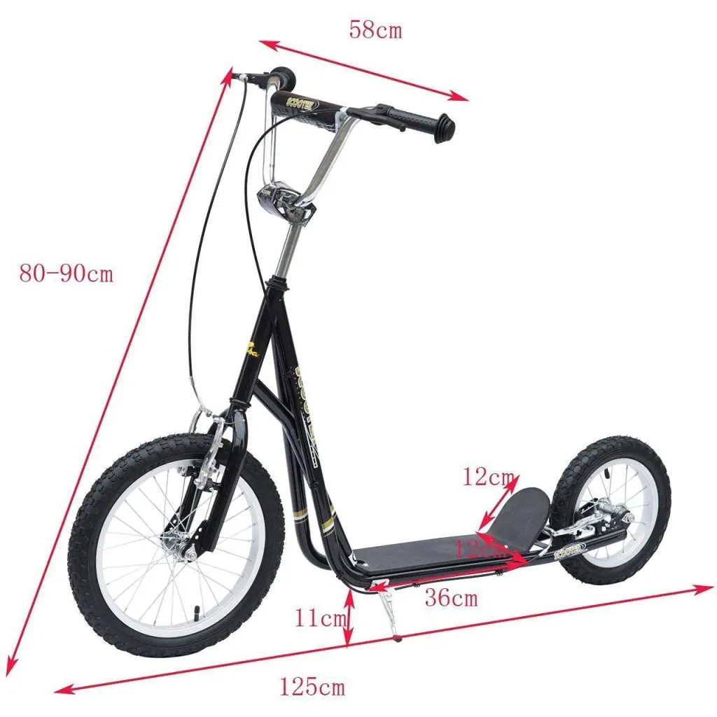 Children's scooter 16/12 inch black