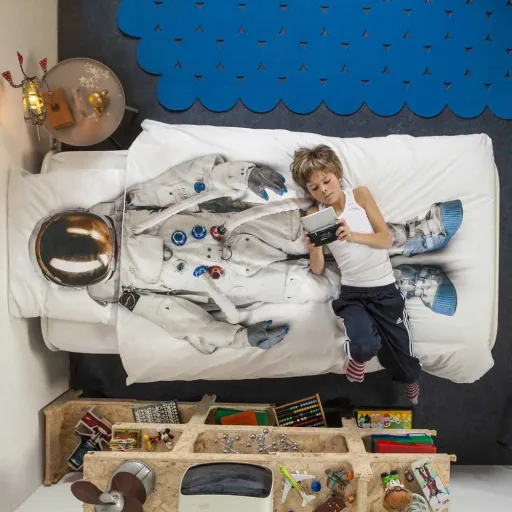 Snurk beddengoed astronaut 135 x200