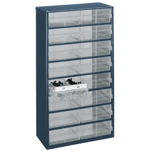 Raaco drawer cabinet with 16 drawers, type 150-04
