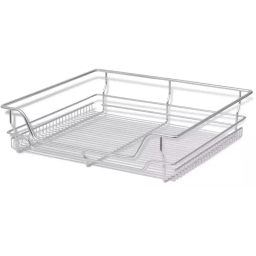 Wire baskets, extendable 2 pieces 600 mm silver-colored