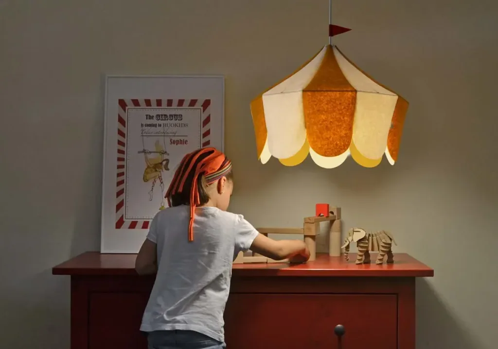 Buokids hanglamp circus geel