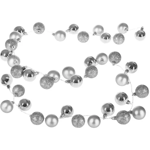 Christmas tree lights / festive lights / Christmas lights - with Christmas balls - 40 LED - 2 m - silver
