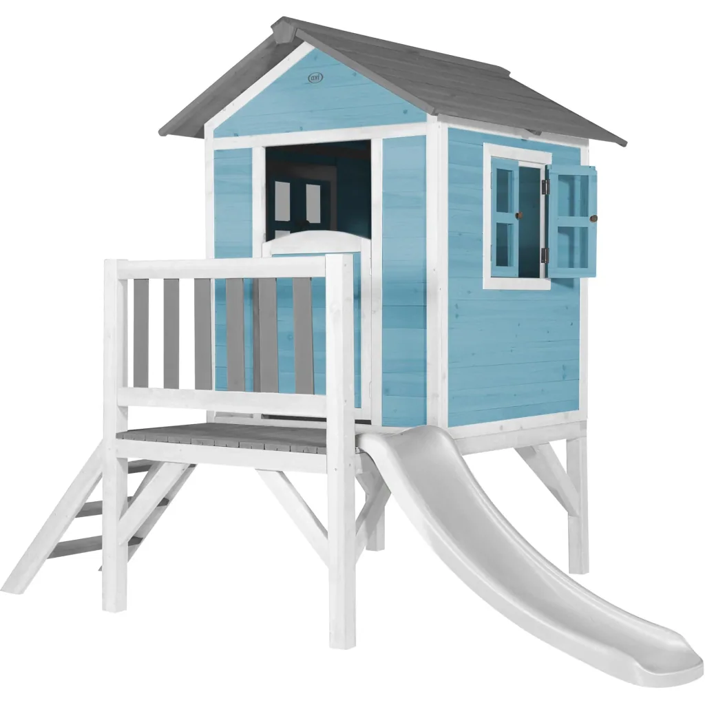 Lodge XL Playhouse Caribbean Blue - White Slide