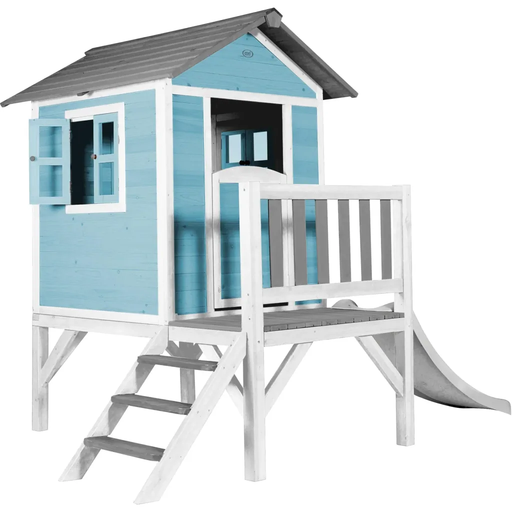 Lodge XL Playhouse Caribbean Blue - White Slide