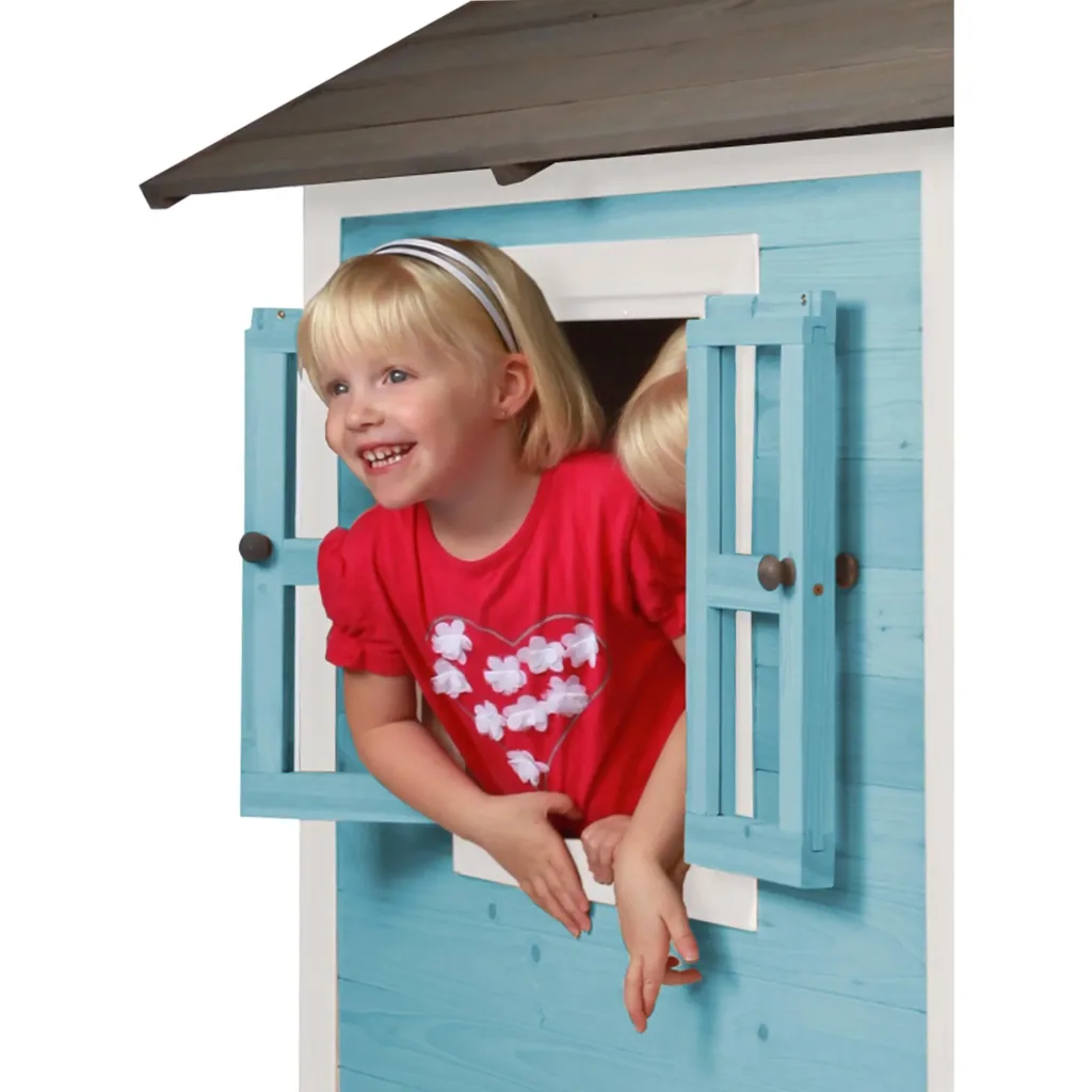 Lodge XL Playhouse Caribbean Blue - White Slide