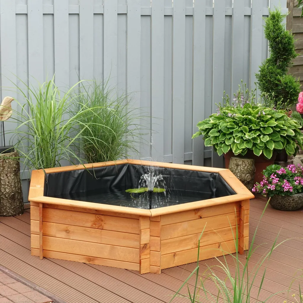 Hexagonal raised pond 150 cm solar