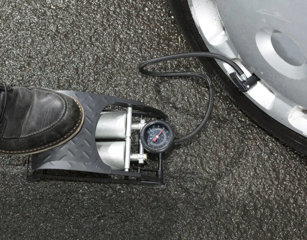Double cylinder - foot air pump premium