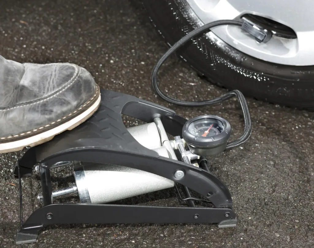 Double cylinder - foot air pump premium
