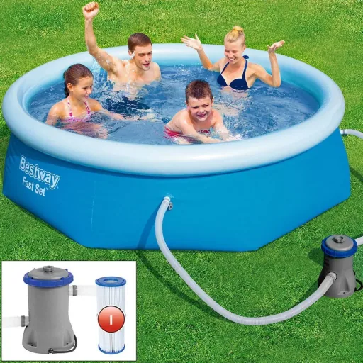 Swimming pool with pump and filter - Ø244cm - 1249 L/h pump capacity