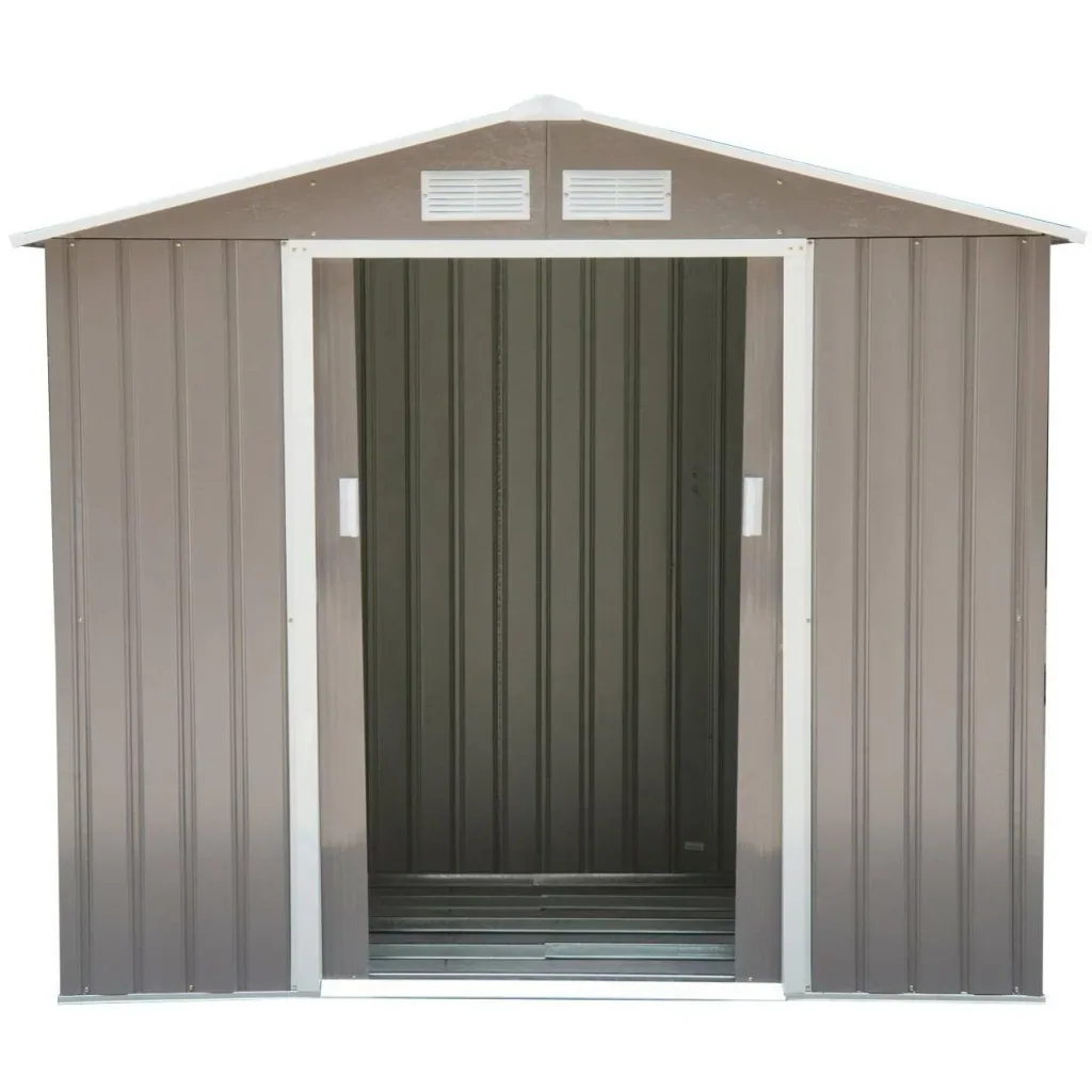 Tool shed garden house 213 x 127 x 185 cm, grey